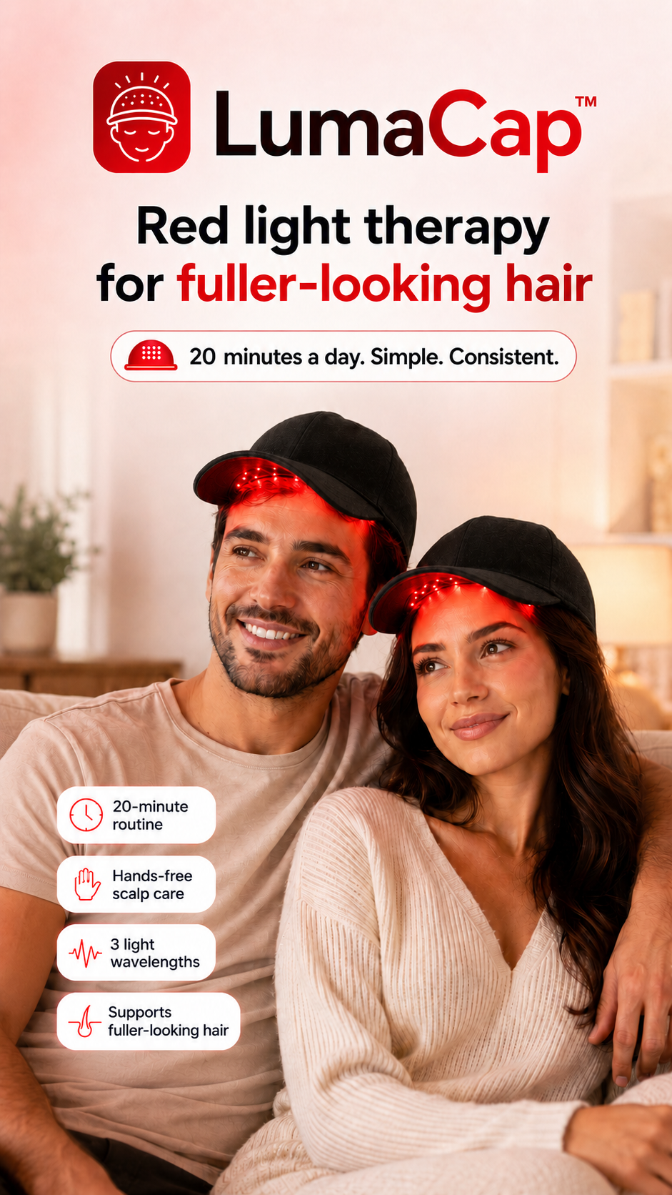 LumaCap red light therapy cap